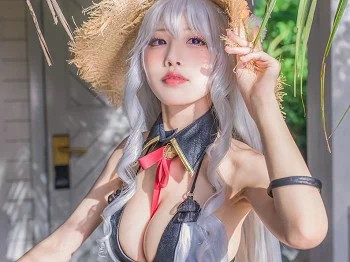 动漫博主水淼aqua户外Cosplay主题性感内衣露傲人豪乳诱惑写真35P